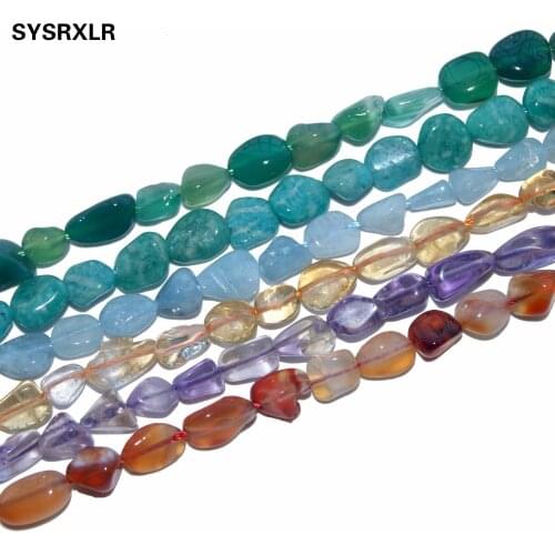 Wholesale 5-8 MM Irregular Gravel Shape Natural Agat Crystal Stone Beads For Jewelry Making Stone DIY Bracelet Necklace Strand