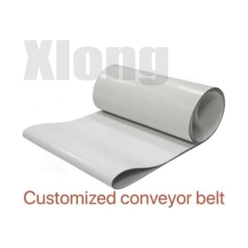 Perimeter:1000mm*100mm*3mm(Customized)PVC White Transmission Conveyor Belt Food Industrial Belt