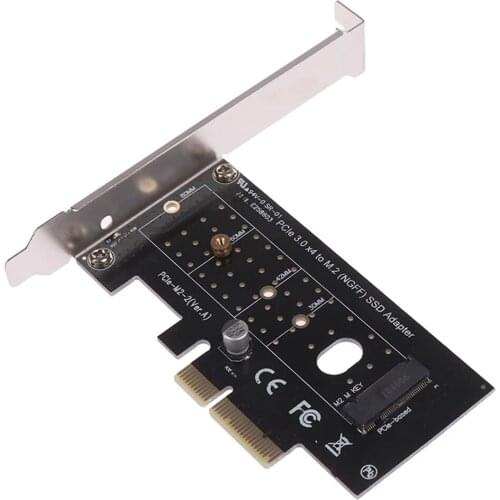 PCI-E to M.2 Expansion Card PCI-E x4 to M.2 NGFF Adapter Riser Card SSD Extender with 4U 2U Dual Baffle