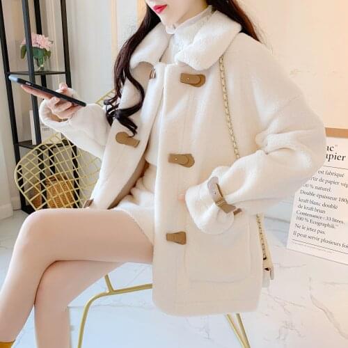 Hot Women Winter Autumn Jacket Faux Lamb Wool Warm Soft Short Fur Jacket Coat Female Plush Casual femininos inverno 9926