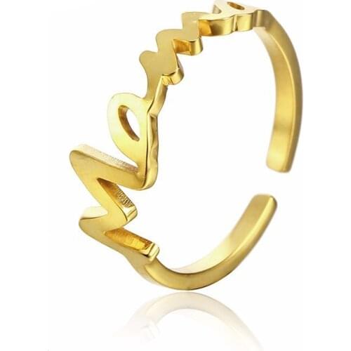 RIR Stainless Steel Adjustable Mama Letter Ring Elegant Female Charming Opening Ring Jewellery Mothers Day Gift For Her