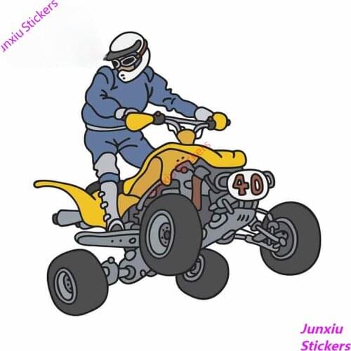 Racer on The ATV DIY Motorcycle Car Stickers DIY Vinyl Material Waterproof Cover scratches SUV Fine Decal Decoration PVC13x13cm