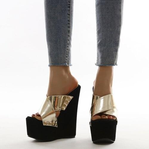 Women Sandals New Heels Woman Slippers Platform Wedges Shoes Ladies Summer Slides Mujer Buckle Flip Flops Plus big Size 42