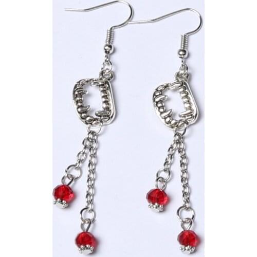 Vampire Fang Earrings, Halloween Earrings, Vampire Earrings,Drops of Blood Earrings, Goth, Vampire Jewelry, Halloween Gift
