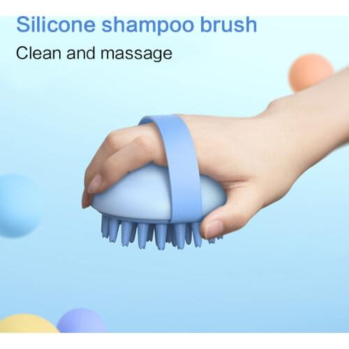 Silica gel hair brush brosse cheveux femme Shampoo bath Head massage Multifunctional cleaning Professional barber shop tools