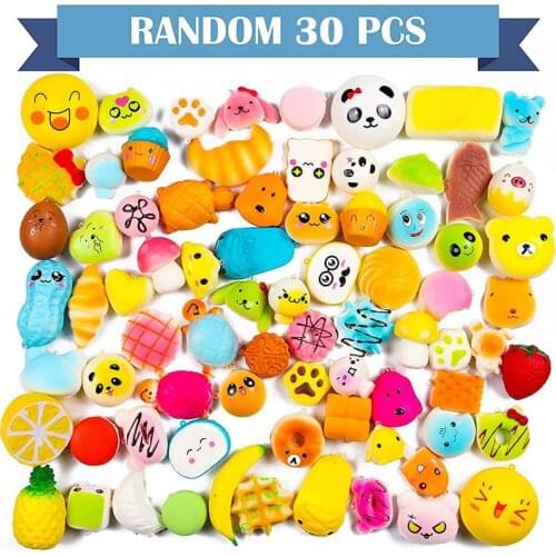 Random Squishies Slow Rising Kawaii Simulation Lovely Decompression Toy Stress Reliever Ball PU Keychains Smooshy Mushy
