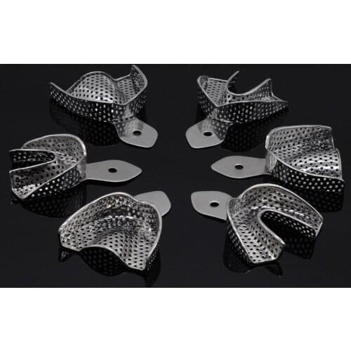Dental Lab Equipment L/M/S Size Upper Lower Stainless Steel Impression Trays