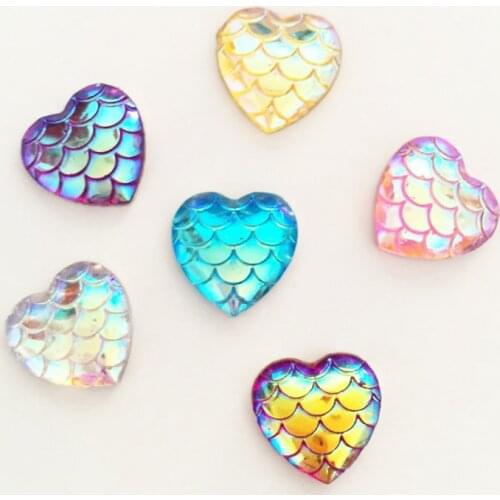 120PCS AB Resin Mix 12mm Heart Snake Skin Flat Back Rhinestone Scrapbook Wedding Applique Embellishment DIY Crafts SC74