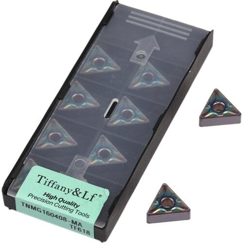 TNMG160404-MA TF618 TNMG160408-MA TF618 CNC Lathe Cutting Tools TNMG160408-MS TF618 Carbide Inserts External Steel Turning Tools