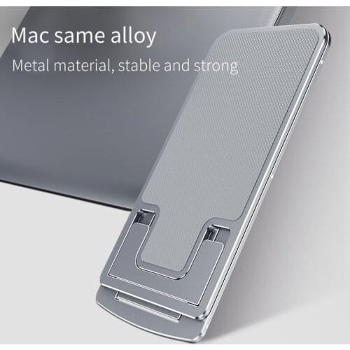 Universal Phone Holder Stand for iPhone 12 For Xiaomi mi 9 Metal Phone Holder Foldable Mobile Phone Stand Desk For Huawei