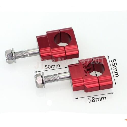 High Quality M10 M12 CNC Alloy 7/8" To 11/8" 28mm Fat Bar Handlebar Riser Clamps Taper Handlebar ATV Motorcycle Dirt Bike