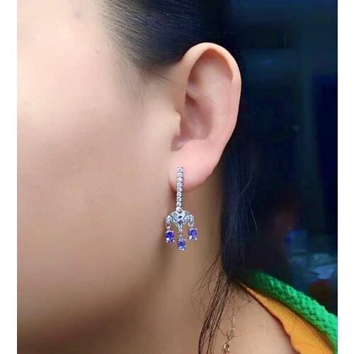 Женские серебрянные серьги Yunmo China At AliExpress