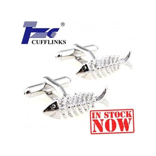 Siver Fish Cufflink Cuff Link 2 Pairs Free Shipping Promotion