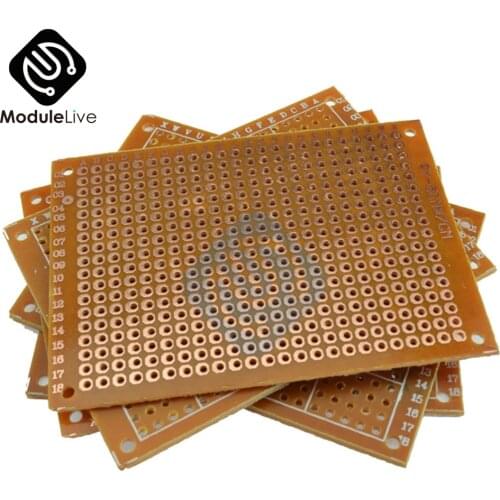 10PCS 2.54mm Universal PCB Board 5 x 7 cm 5x7 DIY Prototype Paper Printed Circuit Panel 5x7cm 50x70mm 5x7