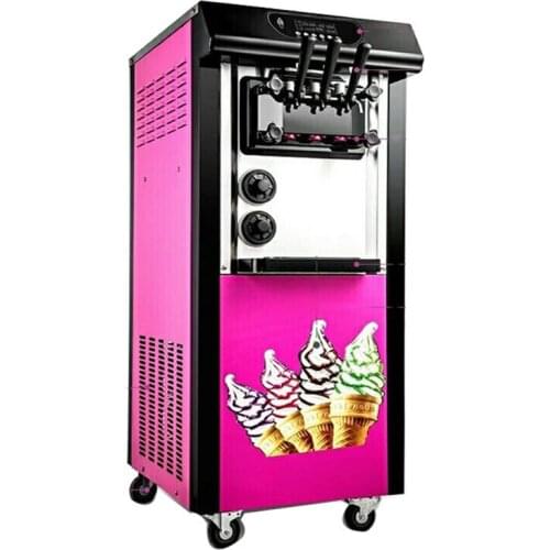 25-30L/H XQ-25L three-color commercial soft ice cream machine 220V/100v make ice cream intelligent desktop ice cream maker