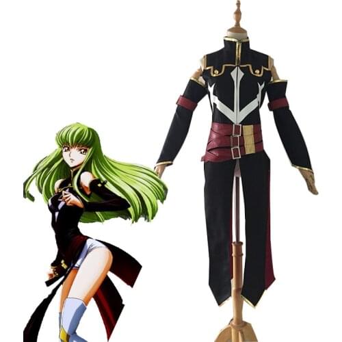 Anime Code Geass Queen CC Cosplay Costume Halloween Carnival Witch Black Uniforms Women Battle Suit Full Set Custom Made