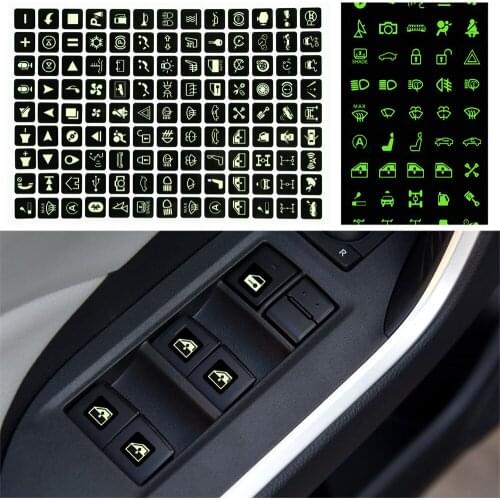 Car Luminous Sticker Multi-function Button Sticker for Nissan Almera X-Trail Juke Hyundai Solaris Tucson Sonata Elantra