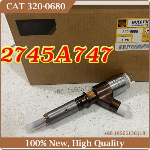 Free Shipping 6PCS C6.6 Common Rail Diesel Injector 2645A747 320-0680 For Caterpillar CAT 430E C6.6 Engine Fuel Injector 3200680