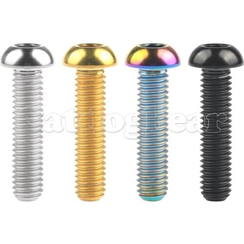 Catdogbear Titanium Bolt M6x12 16 20 25 30mm Allen Key Head Screws for Motorcycle Car Aeromodelling Refit