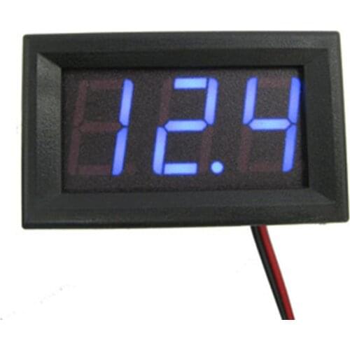 Digital Voltmeter DC 4.5V to 30V Digital Voltmeter Voltage Panel Meter Red/Blue/Green For 6V 12V Electromobile Motorcycle Car