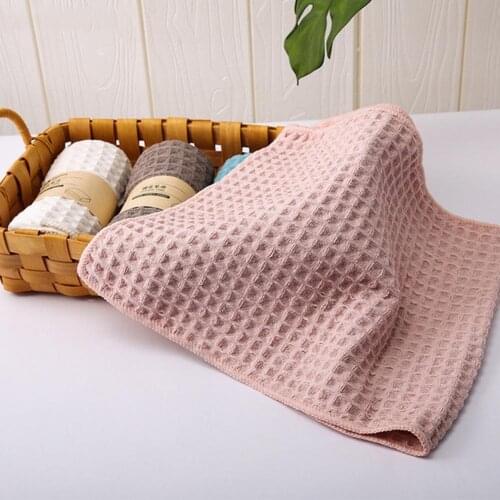 Breathable Soft Water Absorbent Solid Color Adult Washing Bath Towel Washcloth