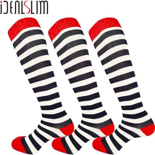 IDEALSLIM (3 Pairs) Graduate Compression Socks Women Men Funny Happy Socks Travel Flight Sleeping Socks