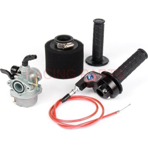 PZ19 Carburetor Visiable Throttle Grip Settle Cable Air Filter Oil Filter 50cc 70cc 90cc 110cc Pit Bike ATV Quad Go Kart