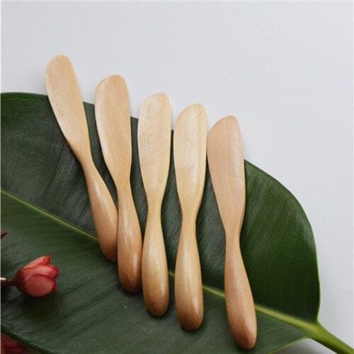 1pc 16.5cm Natural Wood Kitchen Knives Spreaders for Cheese Sandwiches Cheese Breakfast Butter