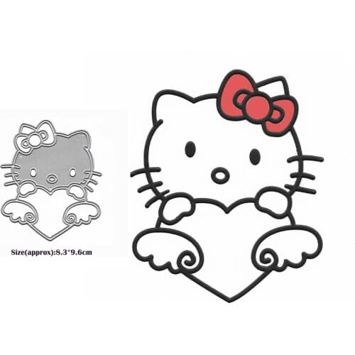 Cat Dies Metal Cutting Troqueles Scrapbooking DIY Mold Album Card Making Decor Embossing Folder Clear Stamps And Slimline Dies