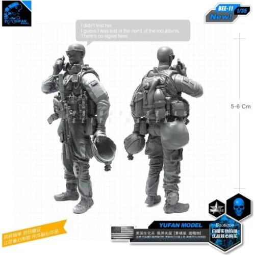 Yufan Model 1/35 Figure Modern Us Marine Resin Soldier Bee-11