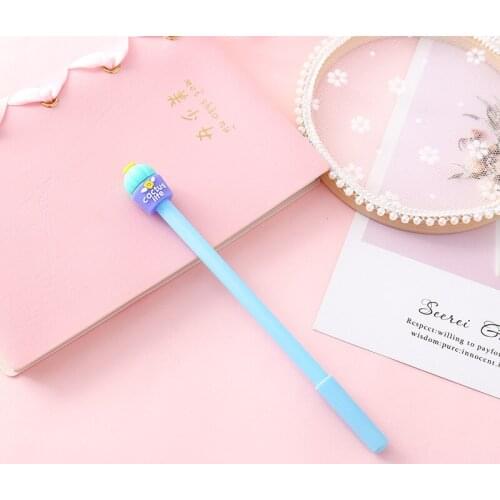 24PCs Cartoon Cactus Gel Pens Candy Color Creative Student Learning Stationery Neutral Pen School Writing Stationery Gel Ink Pen