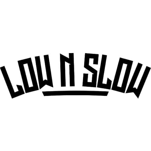 Dawasaka Funny Low N Slow Car Stickers Sunscreen Decals Guitar Suitcase Laptop Truck Auto Motorcycle Accessories PVC,16cm*4cm