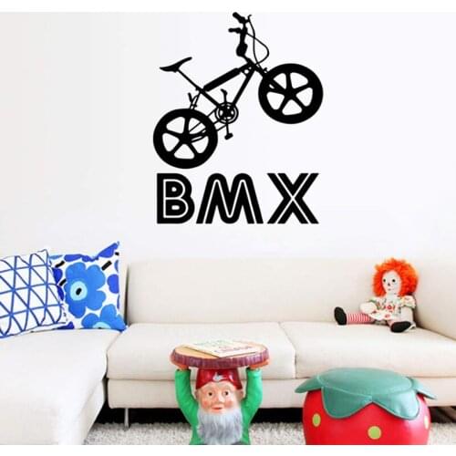 Bike Wall Sticker BMX Riders Teens Boys Room Decoration Biker Teenage Bedroom Wall Decor Removable Vinyl Decal Hobby