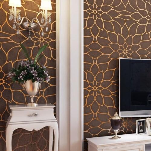Beibehang Simple 3D imitation deerskin floral wallpaper with high grade bedroom living room background wall 3d wallpaper roll