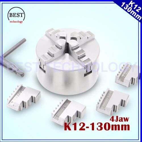 130mm 4 jaw Chuck self-centering manual chuck four jaw K12 - 130mm for CNC Engraving Milling machine ,CNC Lathe Machine