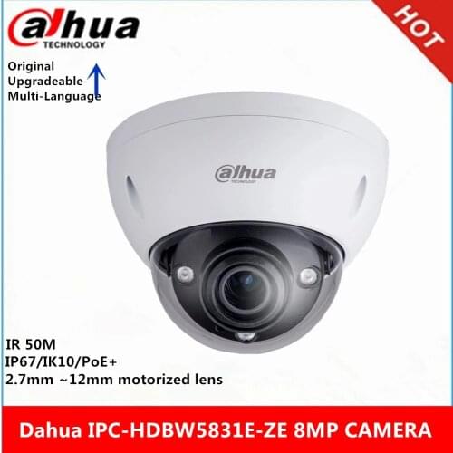 Dahua IPC-HDBW5831E-ZE 8MP 2.7mm~12mm motorized lens IR50m & IPC-HDBW5831E-Z5E 7mm ~35mm motorized lens IR100m Starlight Camera