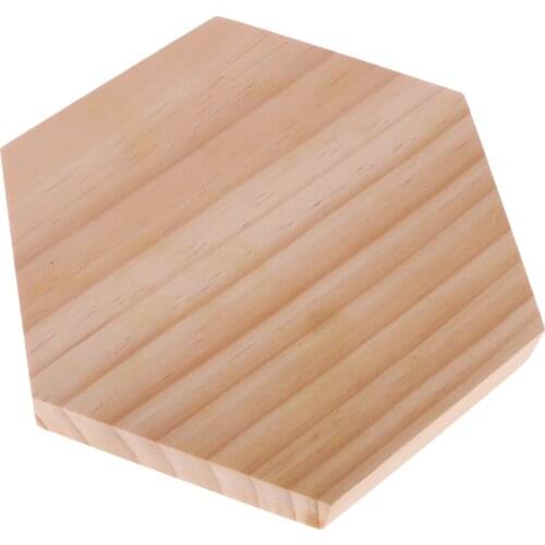 Hexagon Wooden Jewelry Neckalce Watch Display Stand Tray Holder Organizer