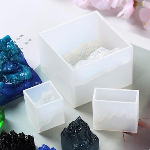 DIY Resin Snow Mountain Peak Broken Mountain Silicone Mold Ocean Micro Landscape Crystal Epoxy Mould