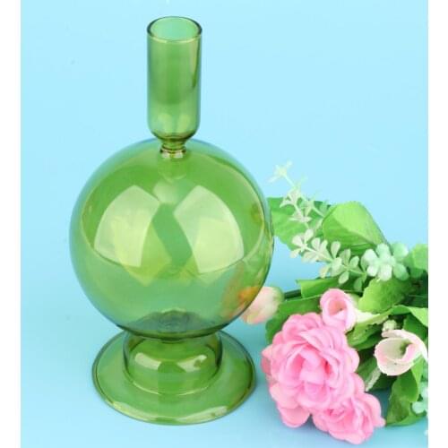 Glass Candle Stand for Home Holiday Party Table Centerpiece Decoration