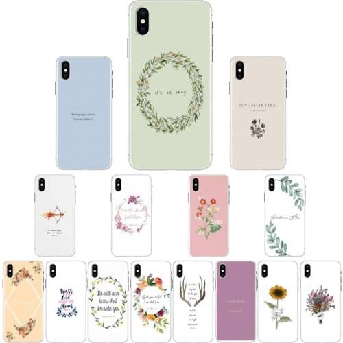 YNDFCNB bible Quotes Phone Case For iPhone X XS MAX 6 6s 7 7plus 8 8Plus 5 5S se 2020 XR 12 11 pro max case