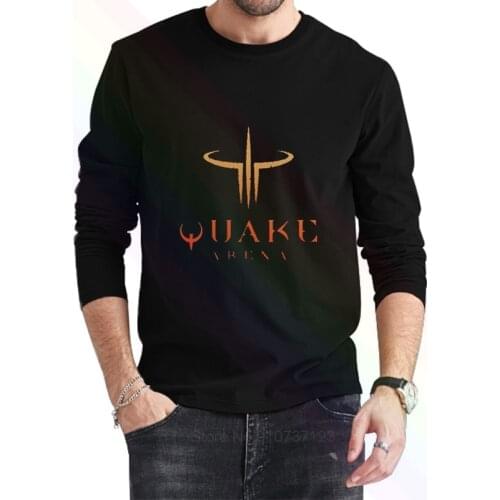 Quake Video Game ghost terror Skeleton Logo T-Shirt 2021 Newest Summer Mens Long Sleeve Popular Tees Shirt Tops Novel Unisex