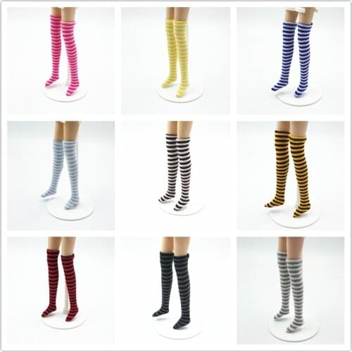 1 Pair Lovely Doll stockings of Stripe Stocks for 1/6 BJD 30cm Doll Wear Fashion Doll Accessories for Girls Toy Doll Stockings