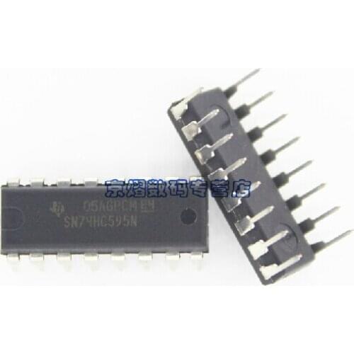 100pcs SN74HC595N SN74HC595 74HC595N 74HC595 DIP-16 Counter Shift Registers Tri-State 8-Bit new original