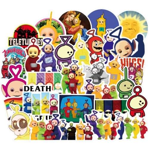 50pcs Teletubbies Sticker For DIY Luggage Laptop Skateboard Car Decor Funny Sticker