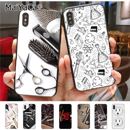 Hair Stylist Scissors Brush switch Printing phone case for iPhone X XS XR XS MAX 8 7 6 6S Plus 5 5S SE 12 mini 12PRO Max