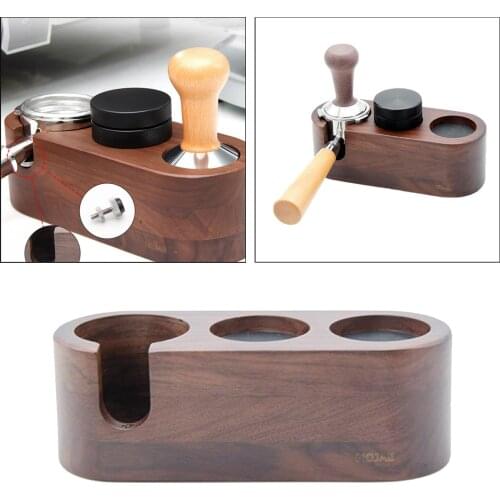 Wooden Kitchen Espresso Stand Base Maker Accessories Tamper Mat Stand for Coffee Lovers