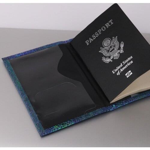 6 Colors New Laser Lizard Pattern PU Soft Leather Russian Passport ID Card Holder Fashion Unisex Hot Sale