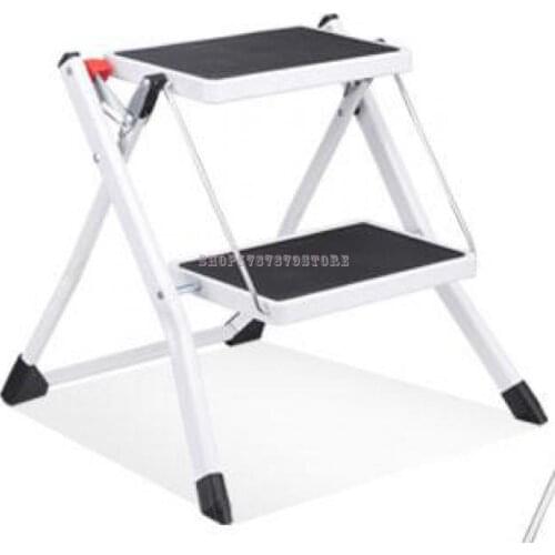 Export Ladder Household Steel Two Step Folding Ladder Anti Slip Herringbone Ladder Two Layer Ladder Stool Childrens Chair