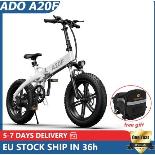 [EU STOCK ] ADO Fat Tyre Electric Bicycle A20F Electric Bike 500W 36V10.4Ah Ebike 25km/35km Max Speed Mountain Bike Men