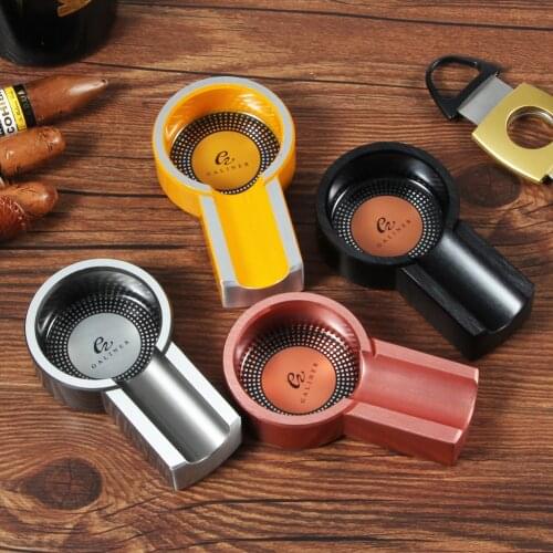 GALINER Pocket Ashtray Travel Cigar Accessories Metal Stainless Steel Ashtrays Home Portable Ash Tray Outdoor For 1 Cohiba Cigar